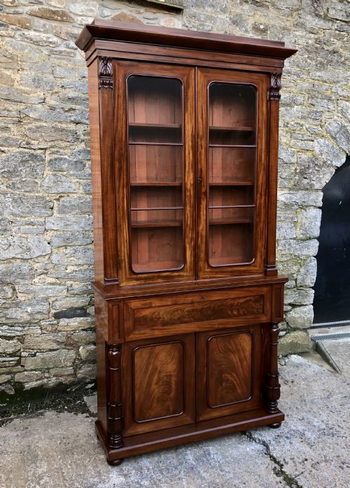fig 2. Early Victorian Mahogany Secretaire Bookcase