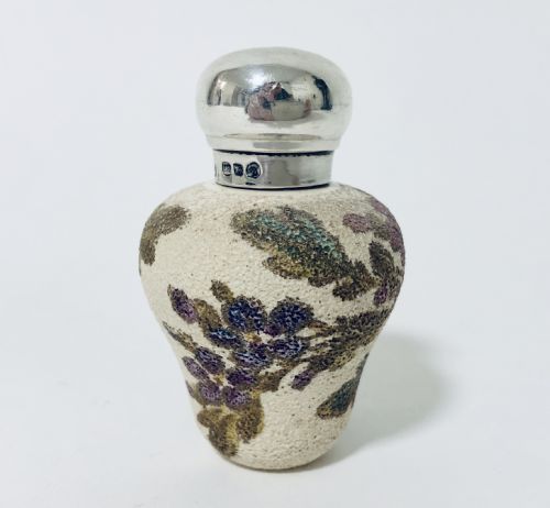 Antique Scent Bottle with Silver Top by Cornelius Desormeaux