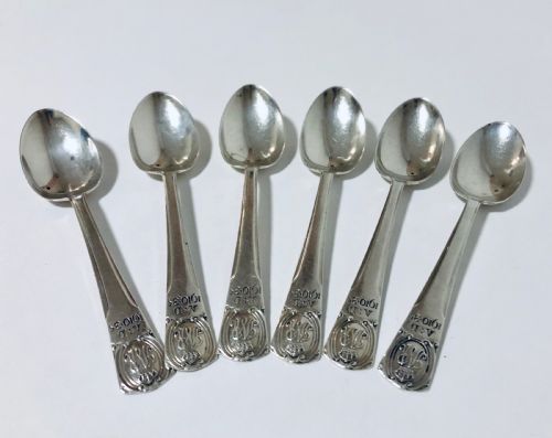 Set of 6 Antique Solid Silver Spoons Commemorating King George V Jubilee 1934