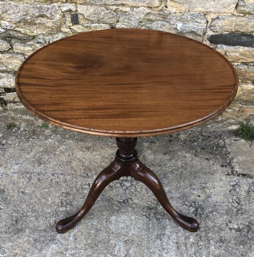 fig 1. Georgian Mahogany Occasional Tilt Top Table