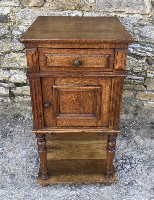 Antique French Oak Bedside Pot Cupboard