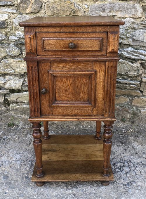 fig 2. Antique French Oak Bedside Pot Cupboard