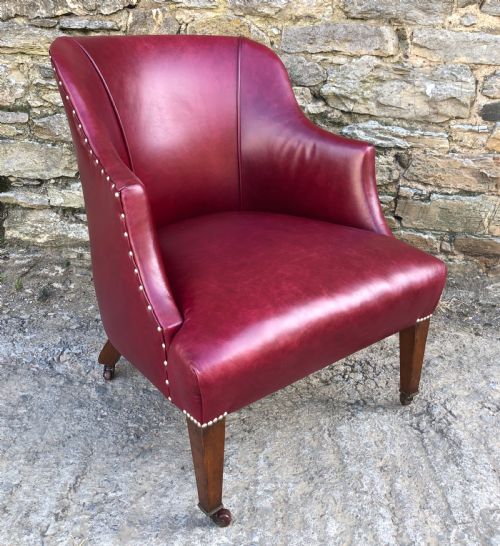 Antique Edwardian Leather Armchair