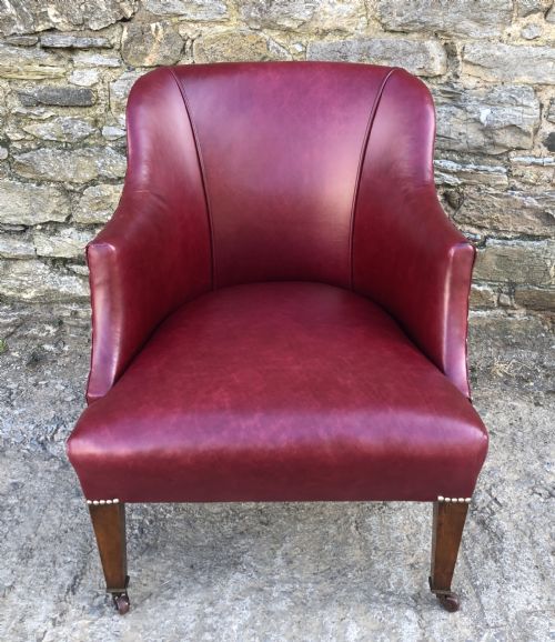 fig 1. Antique Edwardian Leather Armchair