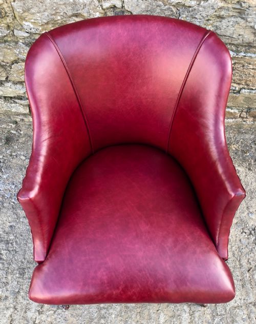 fig 2. Antique Edwardian Leather Armchair