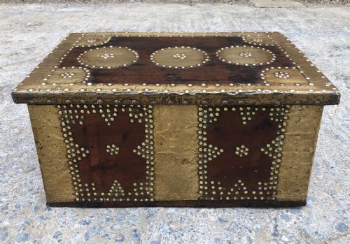 Antique Brass Studded Zanzibar Chest