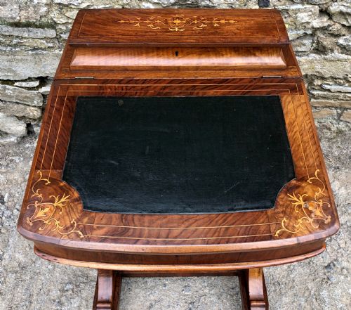 fig 2. Victorian Walnut Inlaid Davenport