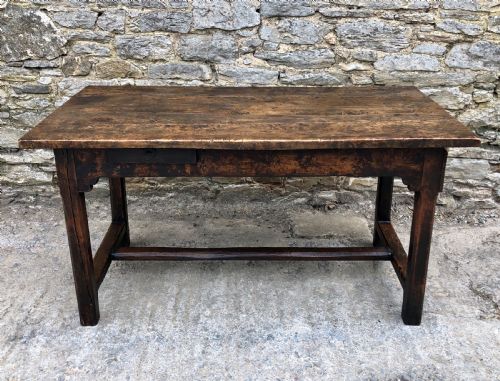 Antique Oak and Elm Farmhouse Table