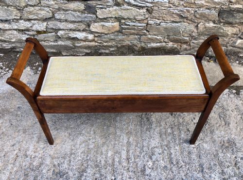 fig 1. Antique Mahogany Duet Stool