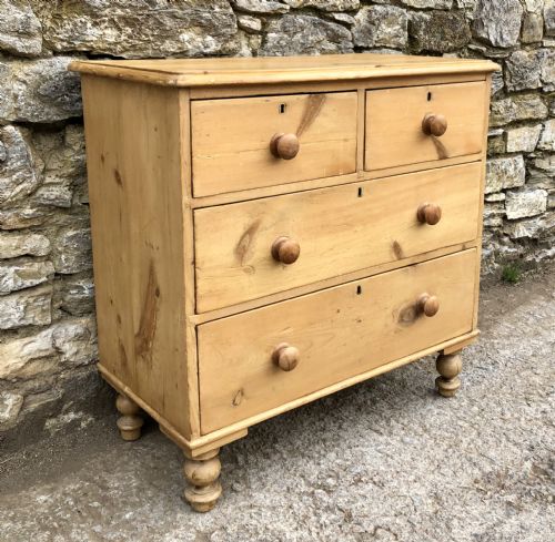 fig 1. Small Victorian Pine Chest of Drawers