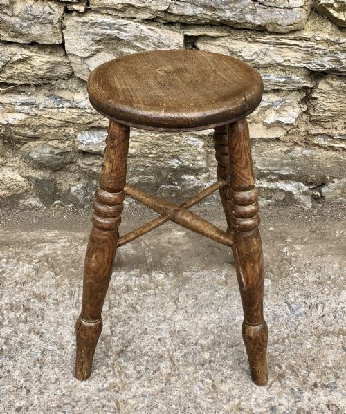 Antique Elm Tavern Stool