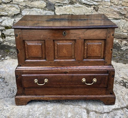18th Century Welsh Oak Coffer Bach