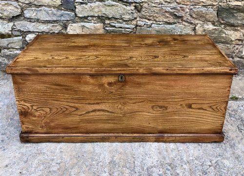 Antique Elm Blanket Box