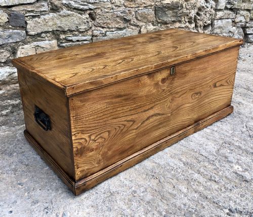 fig 1. Antique Elm Blanket Box