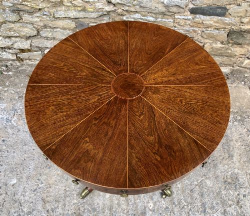 fig 1. Regency Rosewood Inlaid Drum Table