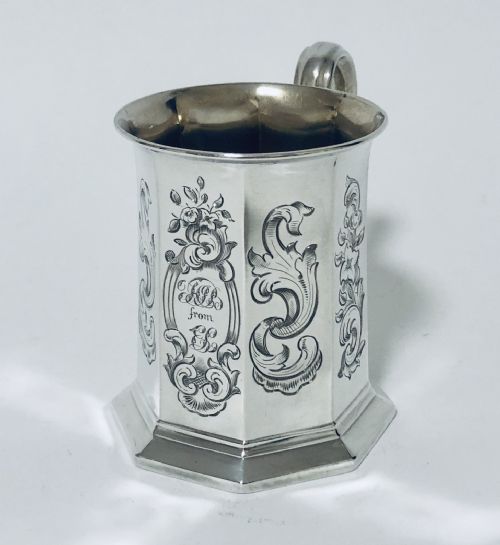 Early Victorian Solid Silver Christening Cup