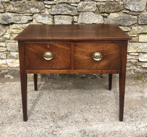 Georgian Mahogany Deep Drawer Serving Side Table