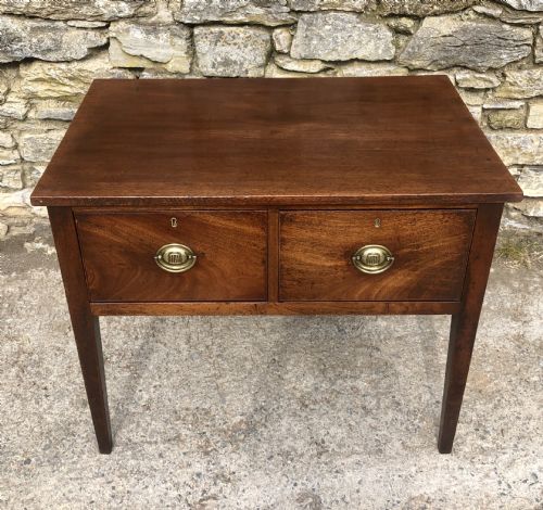 fig 1. Georgian Mahogany Deep Drawer Serving Side Table