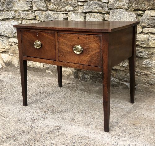 fig 2. Georgian Mahogany Deep Drawer Serving Side Table
