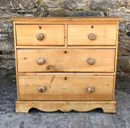 Small Antique Pine Chest of Drawers