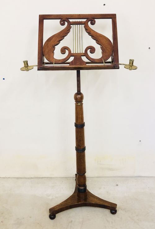 Antique Regency Mahogany Adjustable Music Stand