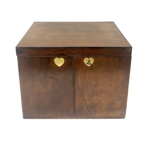 fig 1. Antique Mahogany Fitted Jewellery Vanity Box