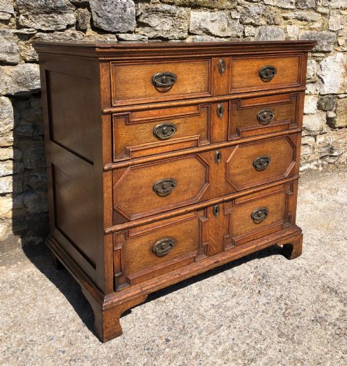 fig 1. 18th Century Oak Chest of Drawers