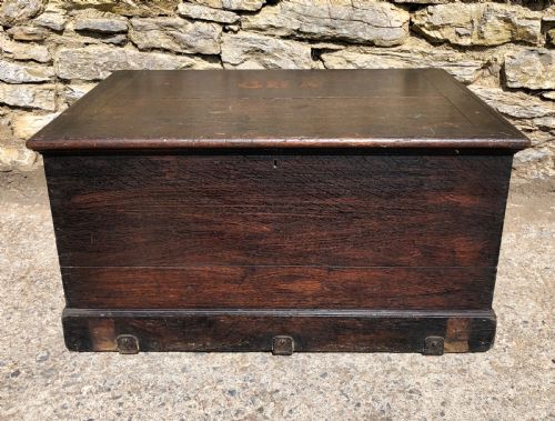 Antique Oak Storage Chest Box