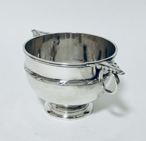 fig 1. Antique Solid Silver Porringer Bowl