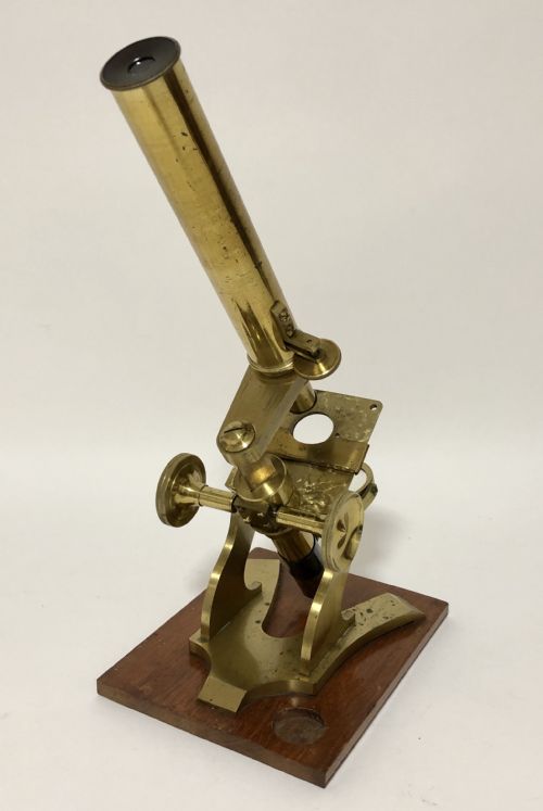 fig 1. Antique Brass Bar-Limb Microscope