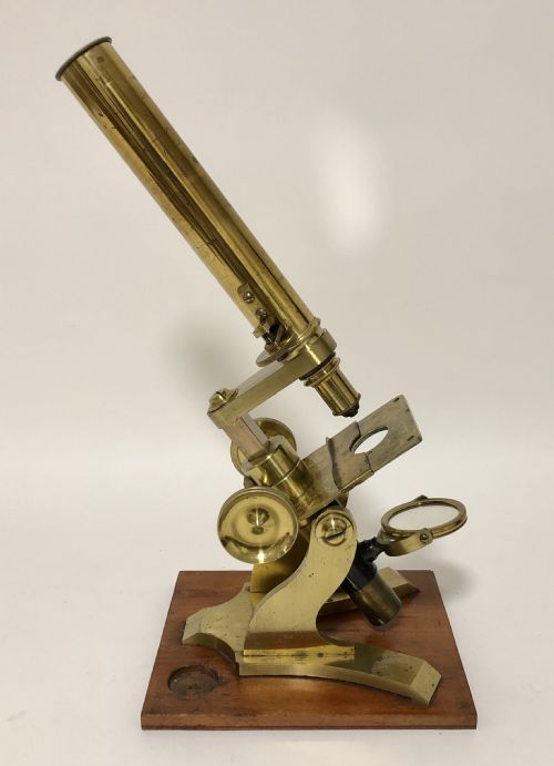 fig 2. Antique Brass Bar-Limb Microscope