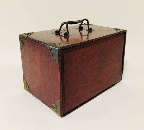 fig 3. Antique Bone and Bamboo Mahjong Set in Original Box