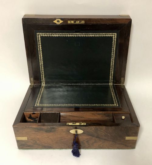 Antique Victorian Rosewood Writing Slope Box