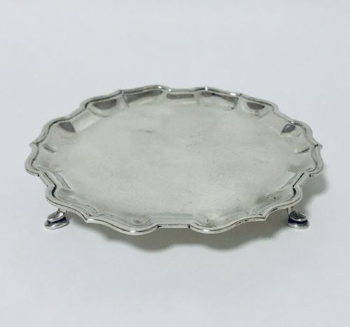 Small Antique Solid Silver Salver