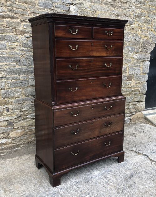 fig 2. Georgian Mahogany Chest on Chest