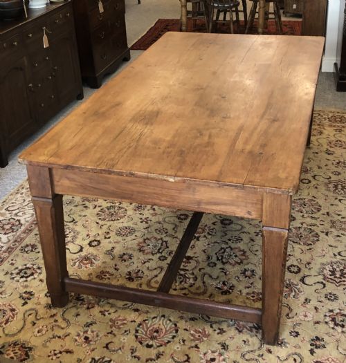fig 1. Large Antique Pitch Pine Refectory Table