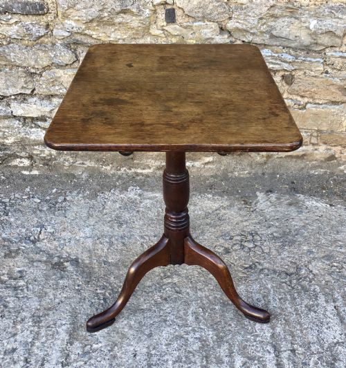Antique Georgian Oak Tilt Top Occasional Table
