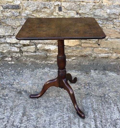 fig 2. Antique Georgian Oak Tilt Top Occasional Table