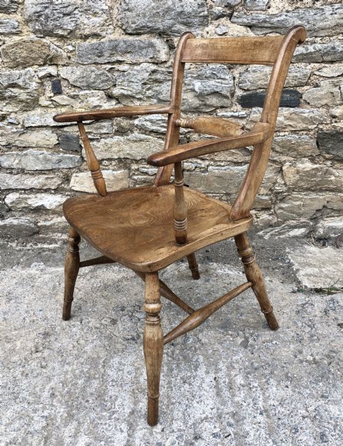 fig 2. Antique Windsor Bar Back Carver Chair