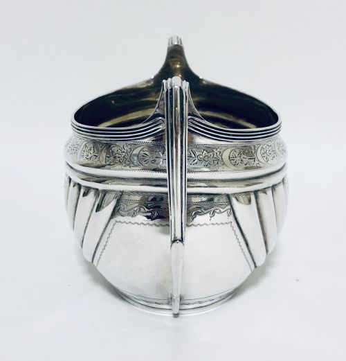 fig 1. Antique Georgian Solid Silver Sugar Basin Bowl