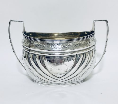 Antique Georgian Solid Silver Sugar Basin Bowl