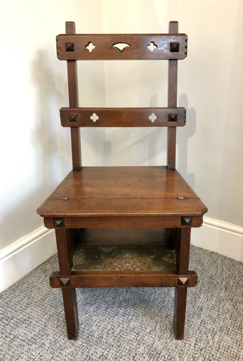 fig 2. Antique Victorian Mahogany Metamorphic Library Step Chair