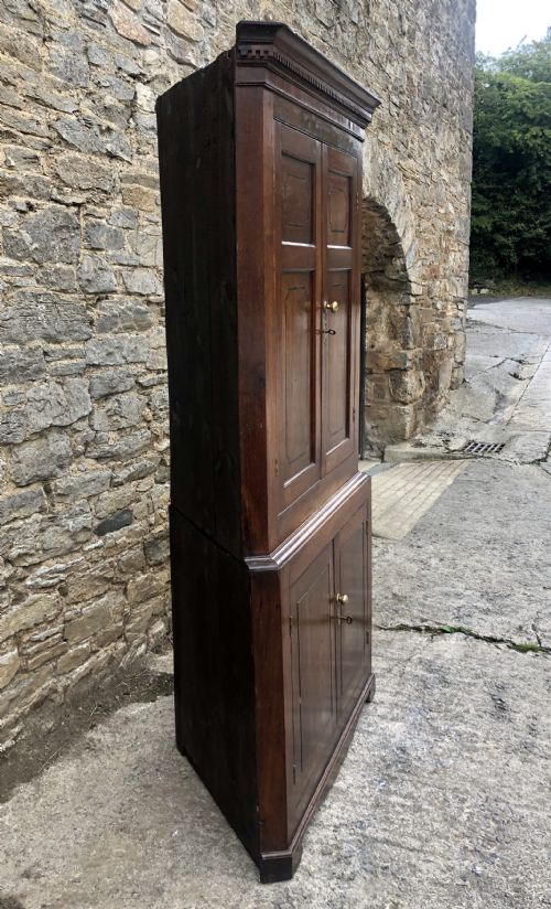 fig 2. Large Georgian Oak Floorstanding Corner Cupboard