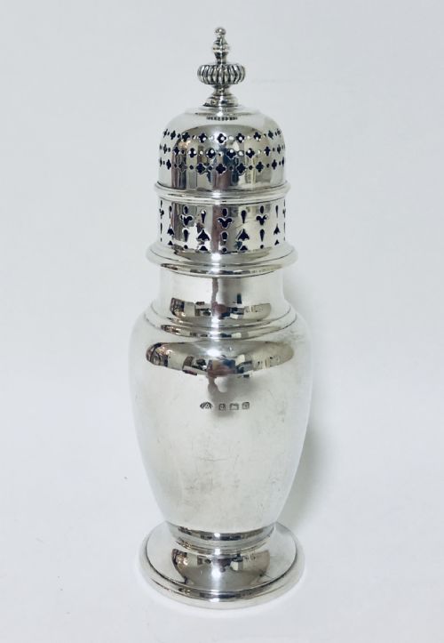 Antique Solid Silver Sugar Shaker Caster