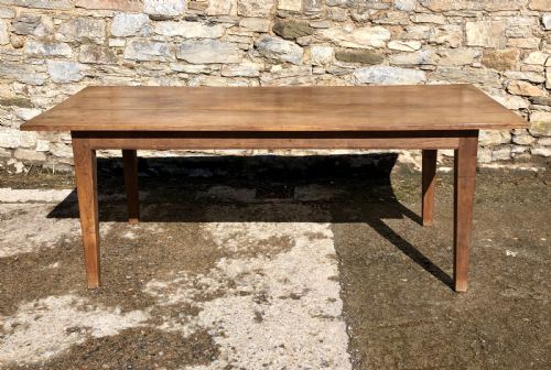 fig 1. Large Antique French Oak Farmhouse Table