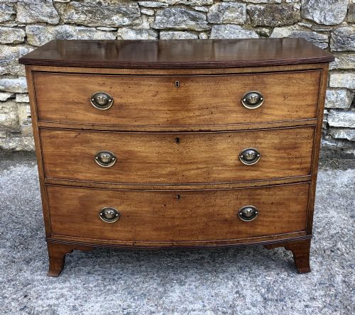 Regency Mahogany Bow Front Chest of Drawers