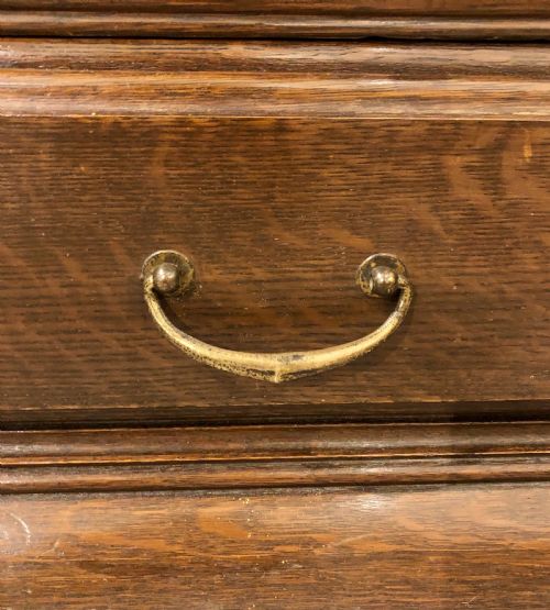 fig 1. Antique Oak Stacking Filing Cabinet Bookcase