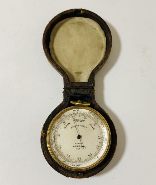 Antique Pocket Barometer by Ross London