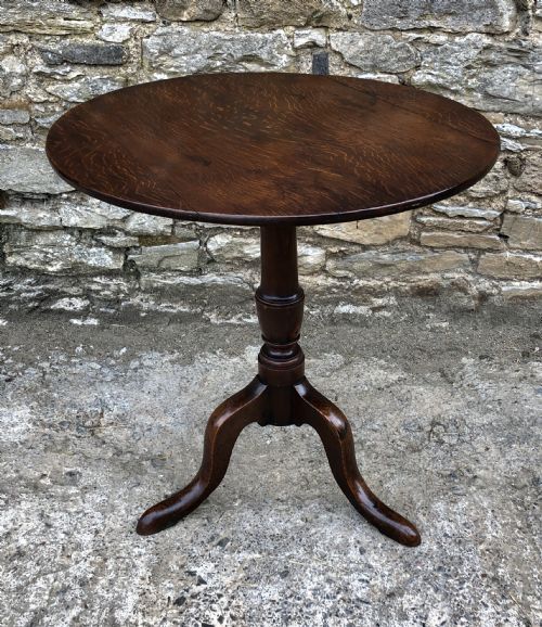 Georgian Oak Tilt Top Occasional Table