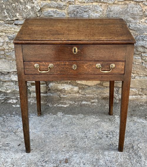 fig 1. Antique Georgian Oak Clerk's Desk